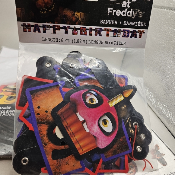 Five Nights at Freddys Birthday Party Decoration Kit, Birthday Banner, Tatoos.  - Picture 6 of 7